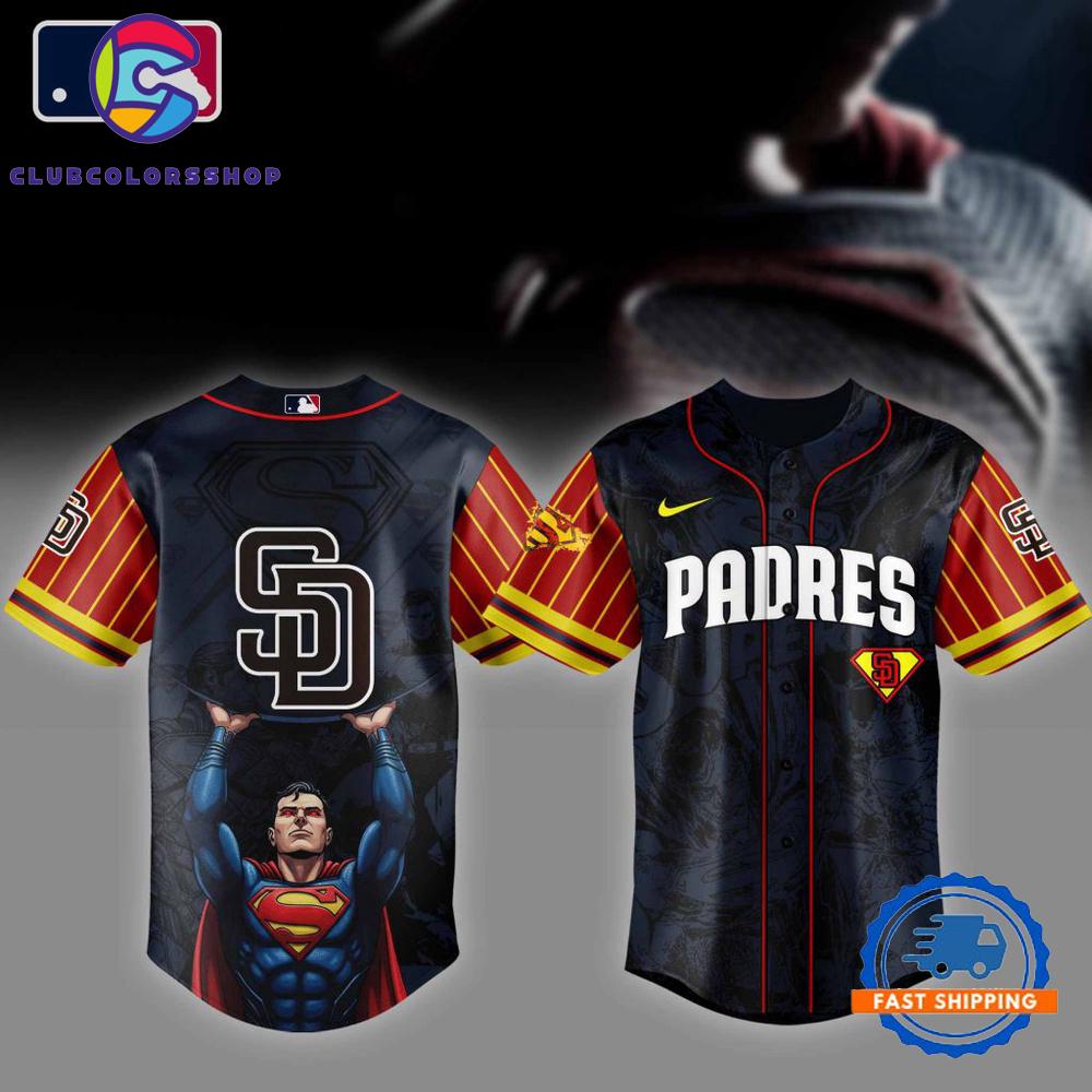MLB San Diego Padres x Superman Design Baseball Jersey