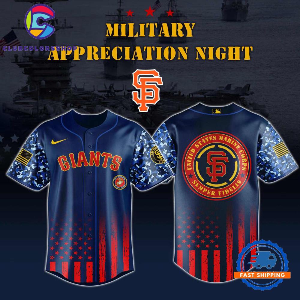 MLB San Francisco Giants Marine Corps Military Appreciation Design Baseball Jersey