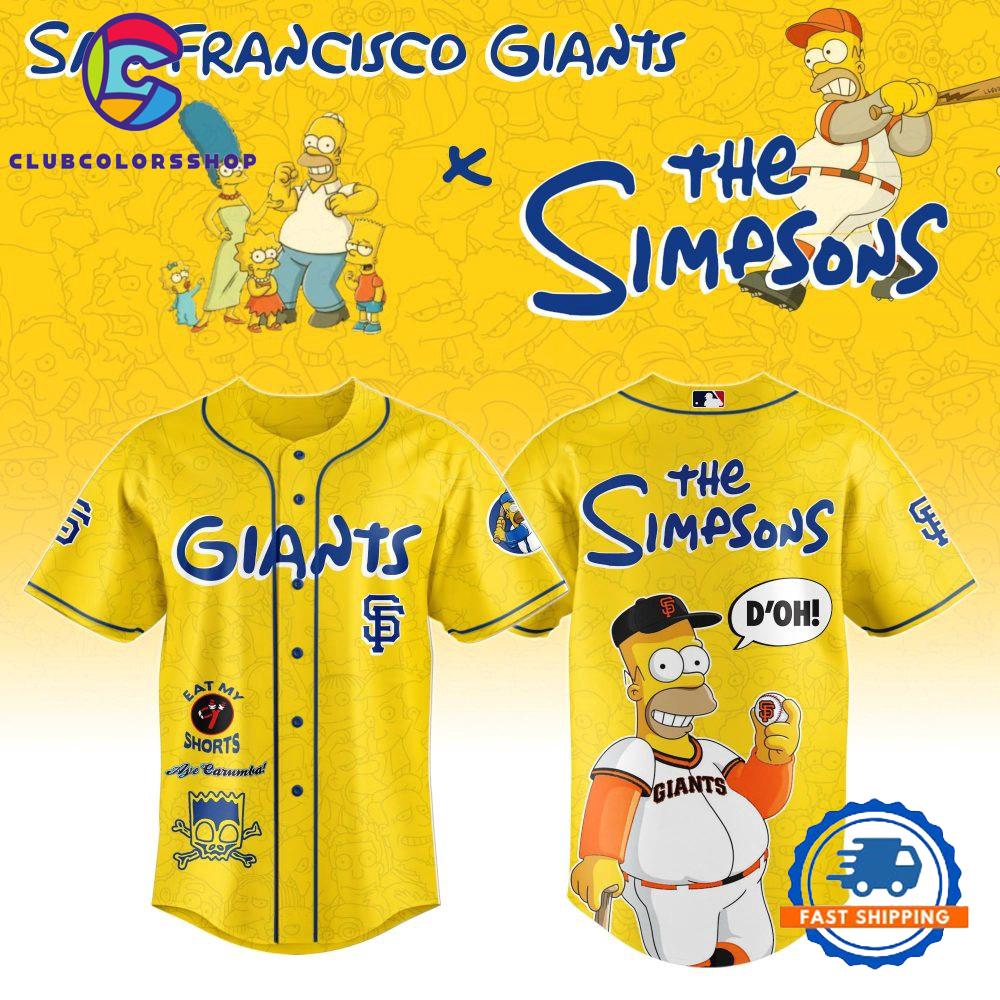 MLB San Francisco Giants Special The Simpsons New Design Baseball Jersey