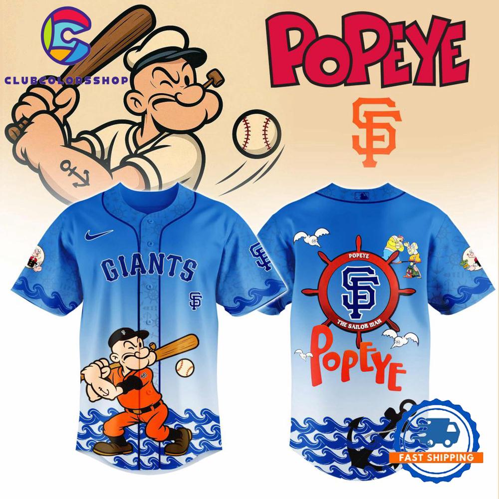 MLB San Francisco Giants x Popeye Design Baseball Jersey