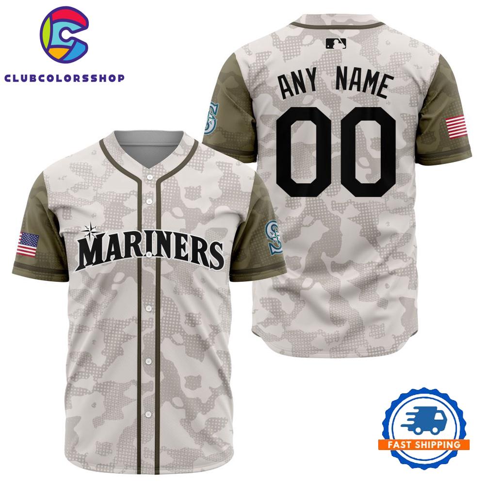 MLB Seattle Mariners Armed Forces Day Design Baseball Jersey