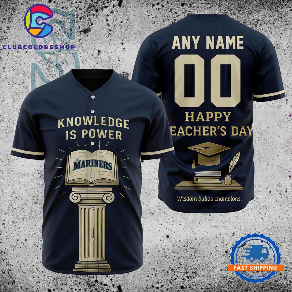 MLB Seattle Mariners Happy Teacher’s Day Baseball Jersey