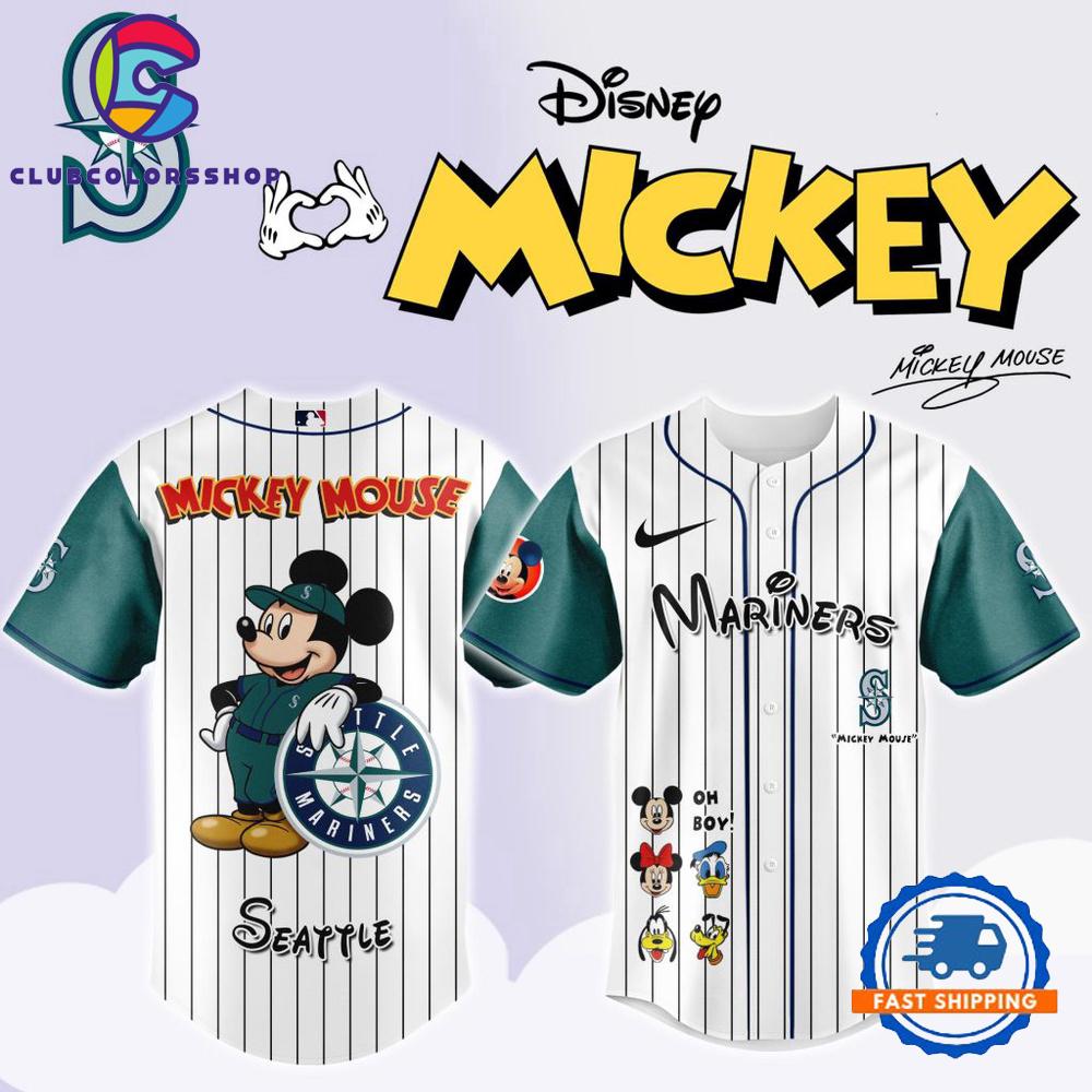 MLB Seattle Mariners x Mickey Mouse And Friends Baseball Jersey