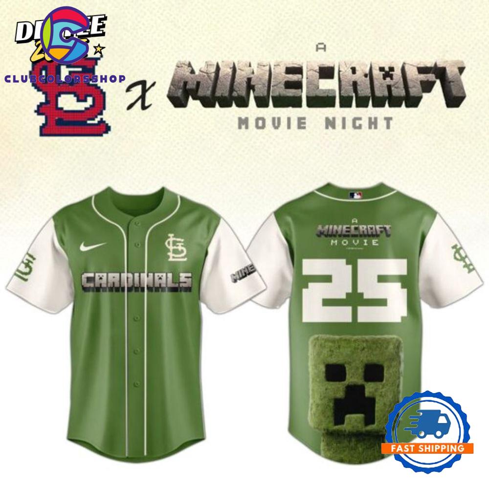MLB St. Louis Cardinals x A Minecraft Movie Baseball Jersey