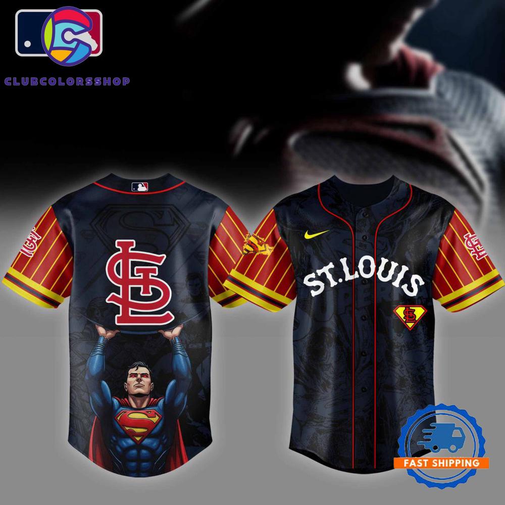 MLB St. Louis Cardinals x Superman Design Baseball Jersey