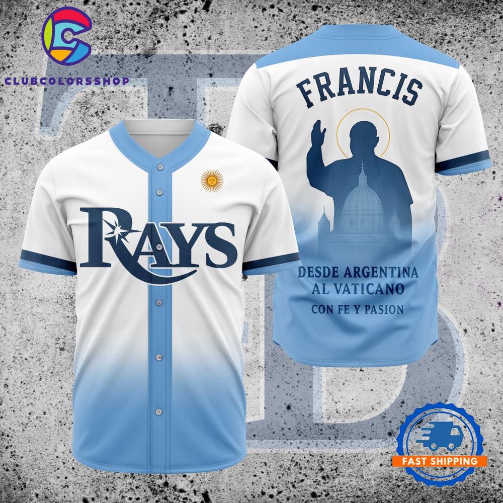 MLB Tampa Bay Rays Pray For Pope Francis Baseball Jersey
