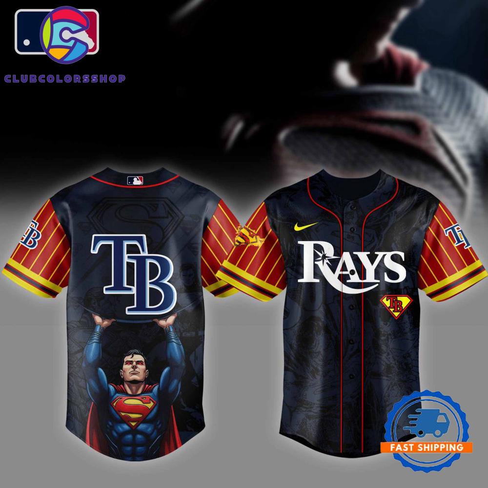 MLB Tampa Bay Rays x Superman Design Baseball Jersey