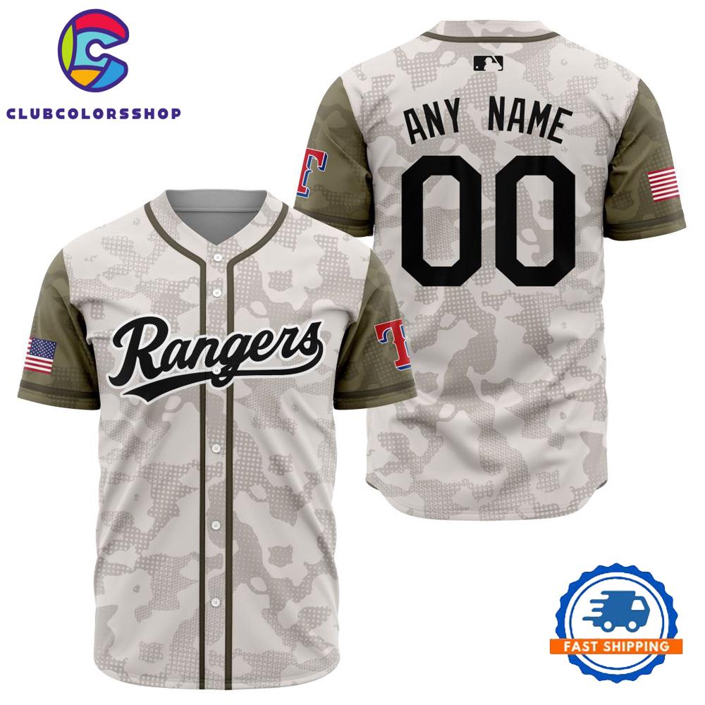 MLB Texas Rangers Armed Forces Day Design Baseball Jersey