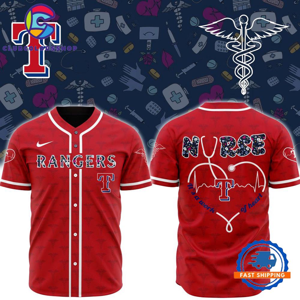 MLB Texas Rangers Happy International Nurses Day Baseball Jersey