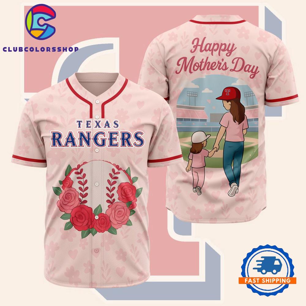 MLB Texas Rangers Happy Mother’s Day Baseball Jersey