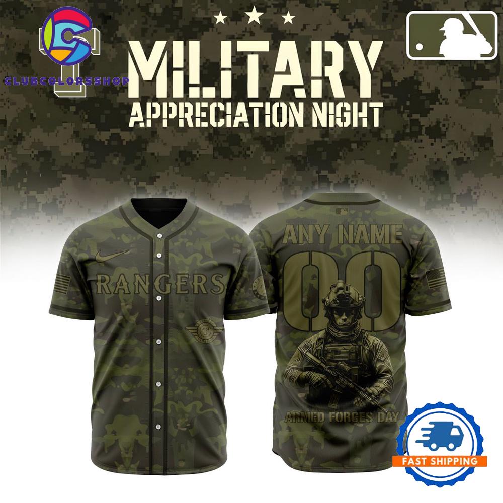 MLB Texas Rangers Military Appreciation Month Baseball Jersey