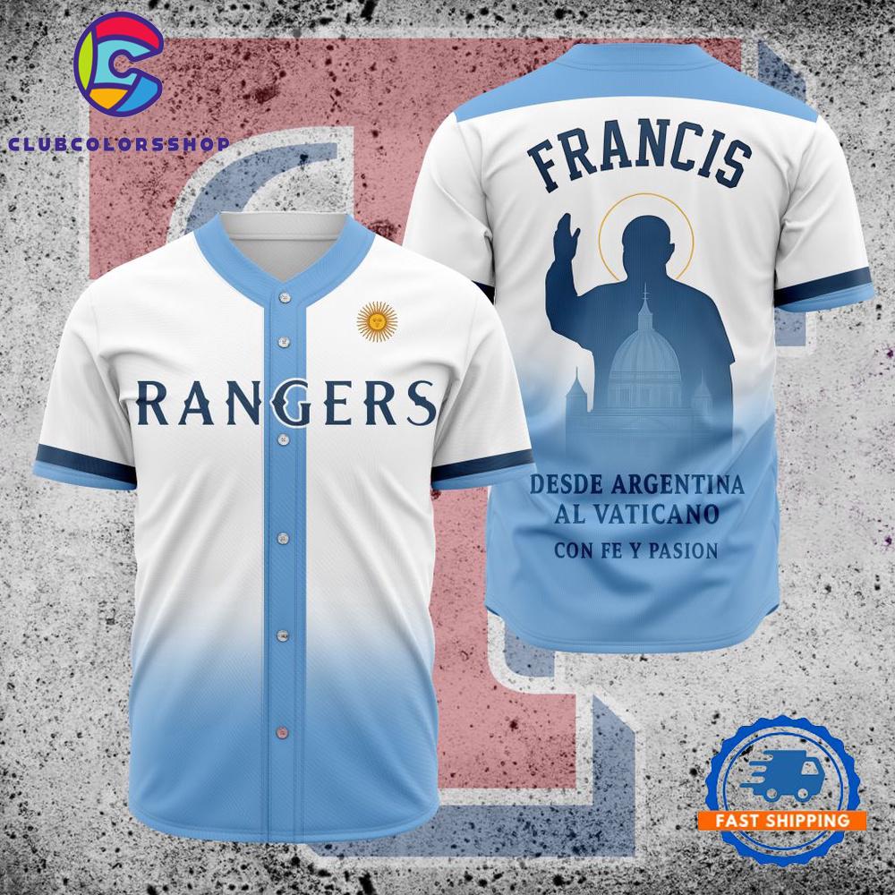 MLB Texas Rangers Pray For Pope Francis Baseball Jersey