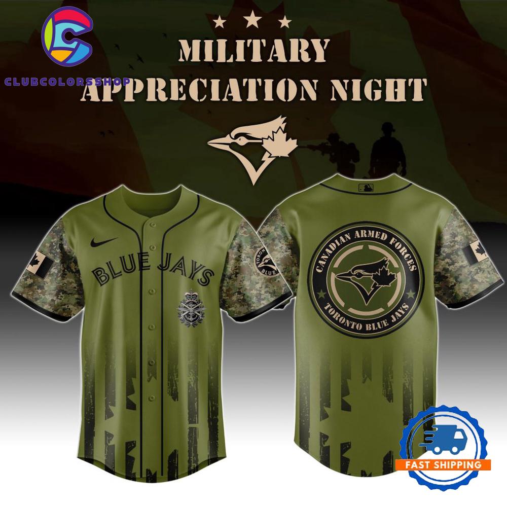 MLB Toronto Blue Jays Army Military Appreciation Design Baseball Jersey