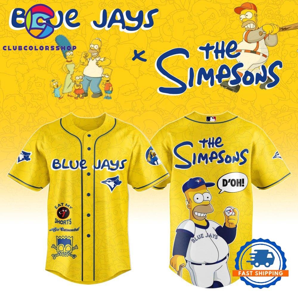 MLB Toronto Blue Jays Special The Simpsons New Design Baseball Jersey