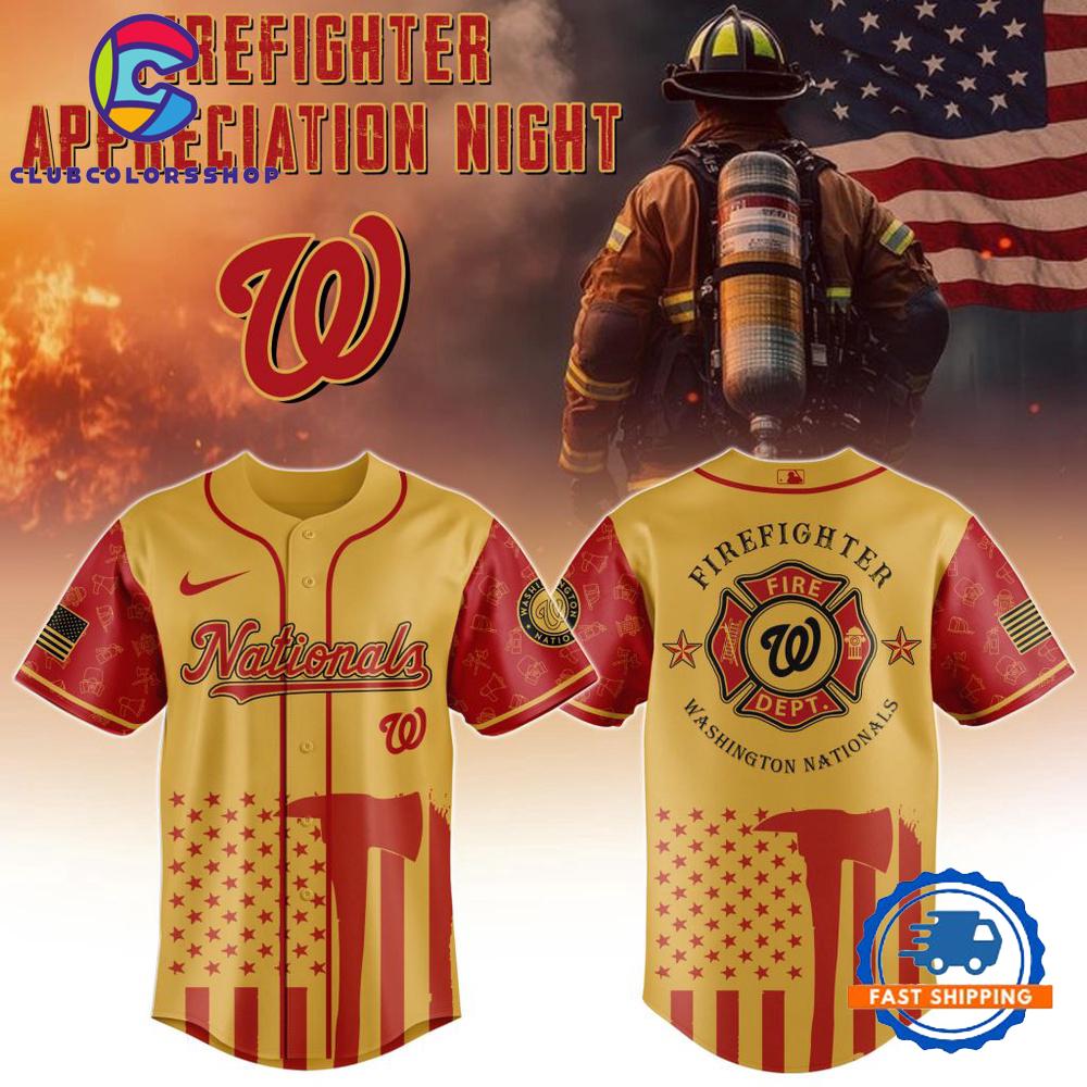 MLB Washington Nationals Firefighter Appreciation Baseball Jersey