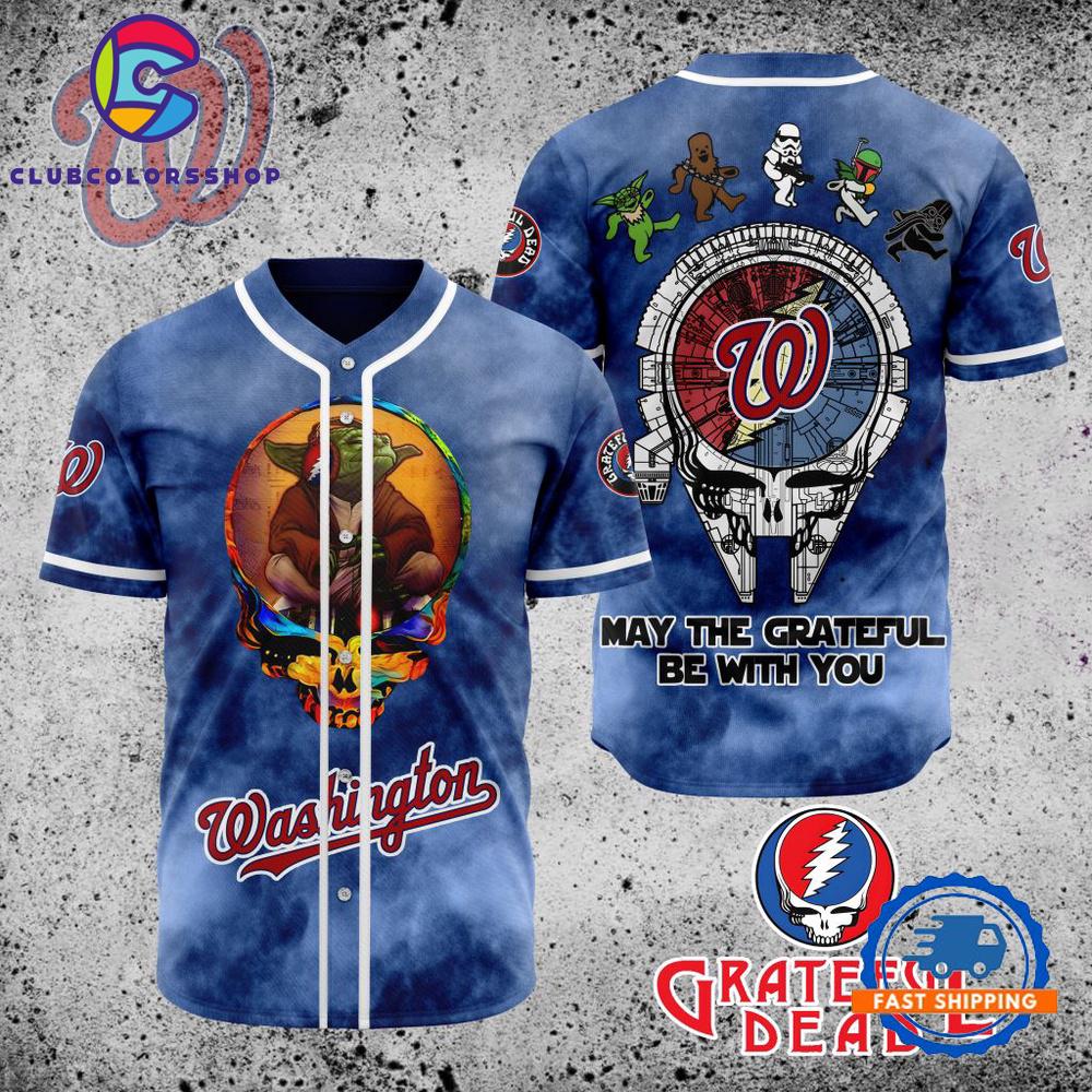 MLB Washington Nationals Grateful Dead Baseball Jersey
