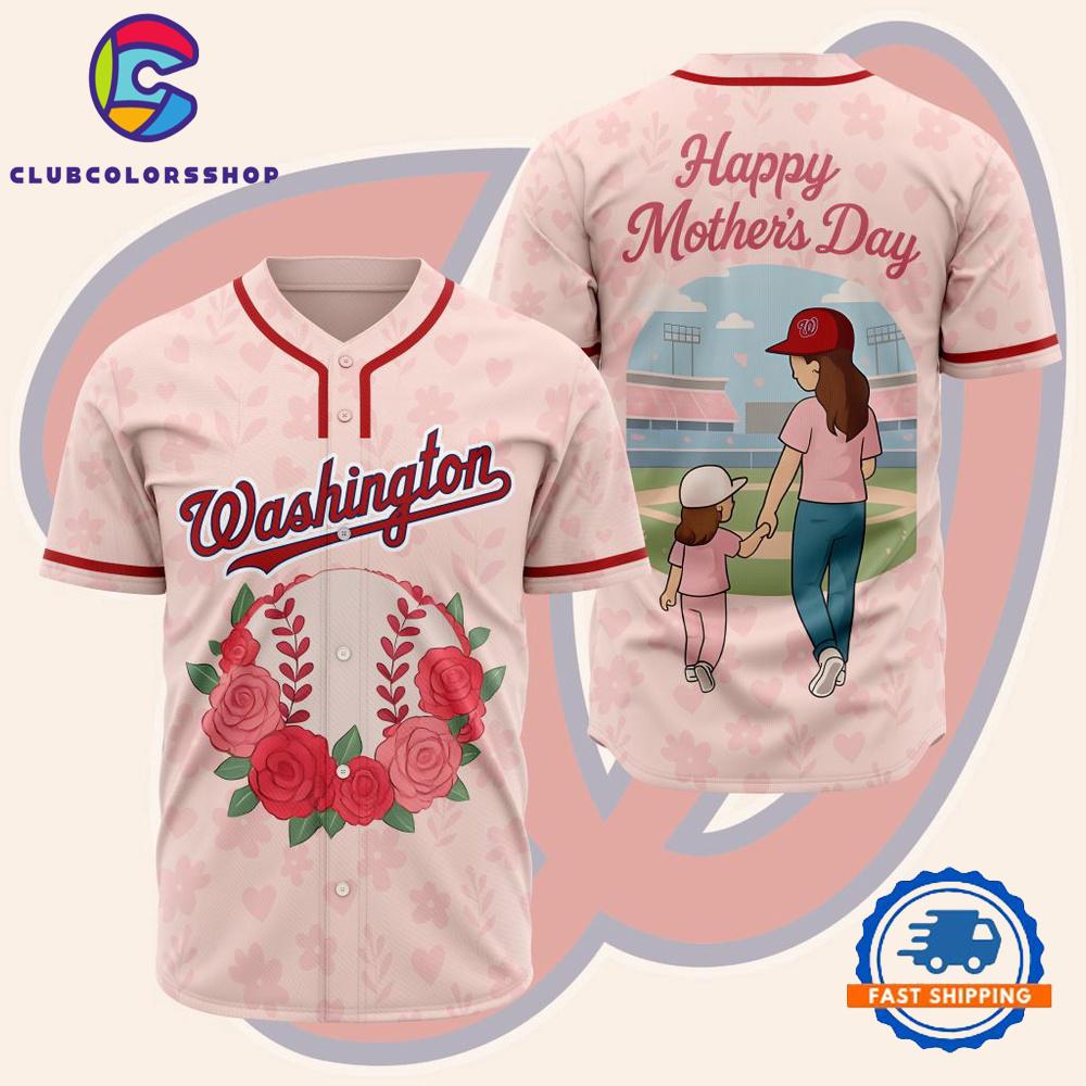 MLB Washington Nationals Happy Mother’s Day Baseball Jersey