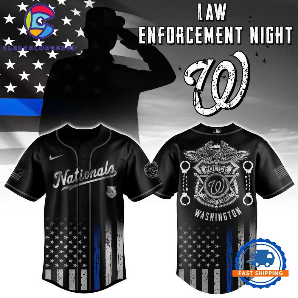 MLB Washington Nationals Law Enforcement Appreciation Baseball Jersey
