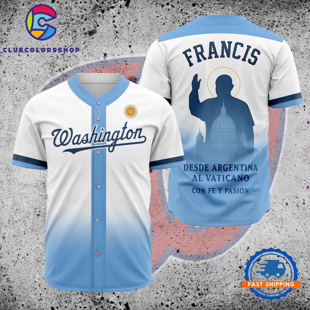 MLB Washington Nationals Pray For Pope Francis Baseball Jersey
