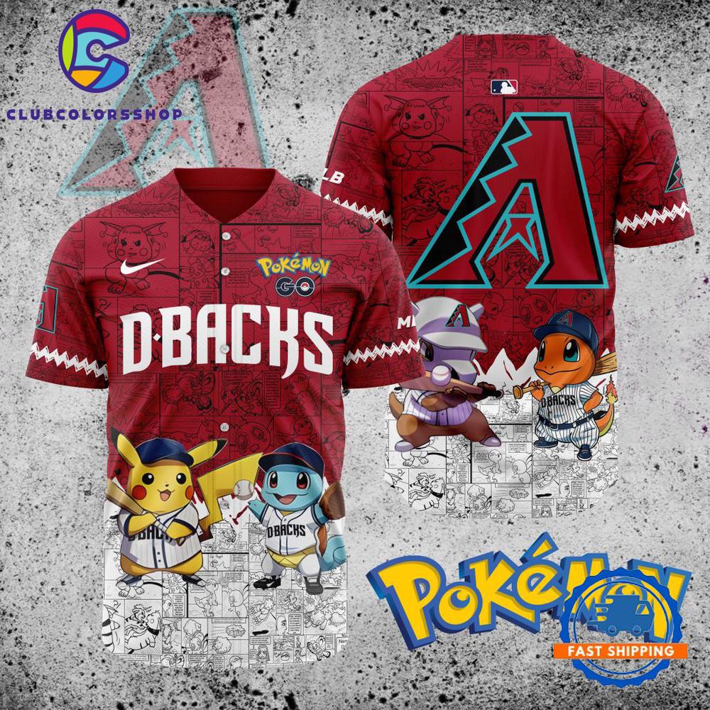 MLB Arizona Diamondbacks x Pokemon Baseball Jersey