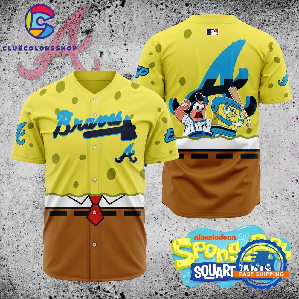 MLB Atlanta Braves x SpongeBob SquarePants Baseball Jersey