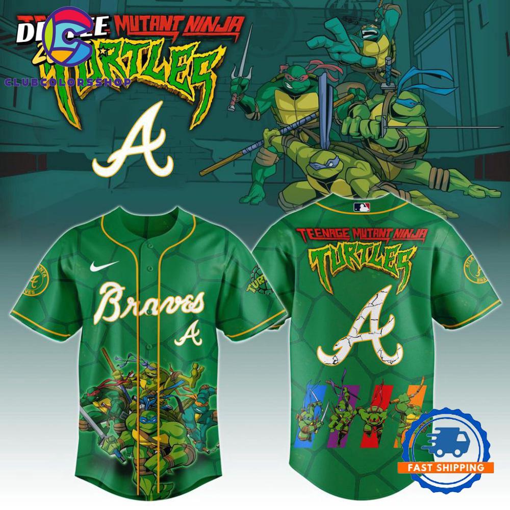 MLB Atlanta Braves x Teenage Mutant Ninja Turtles Baseball Jersey