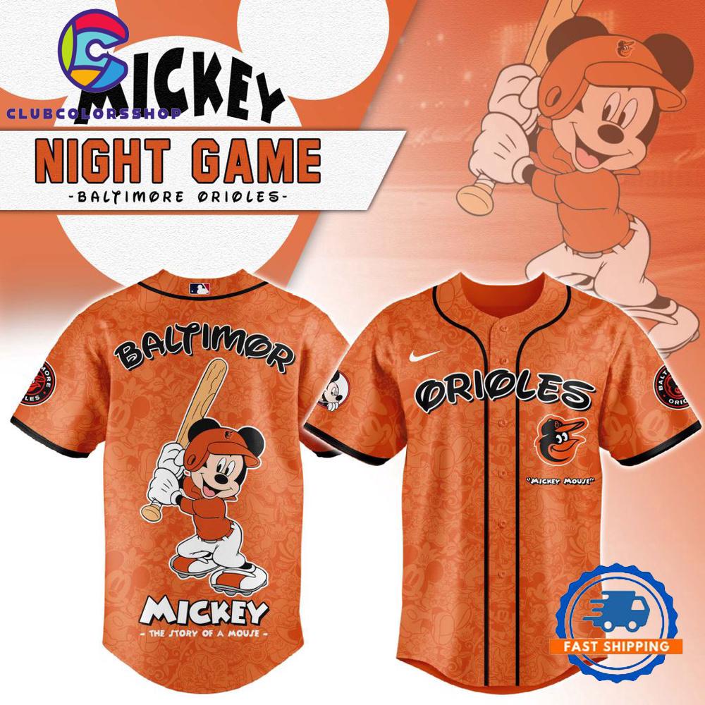 MLB Baltimore Orioles Mickey Mouse Baseball Jersey