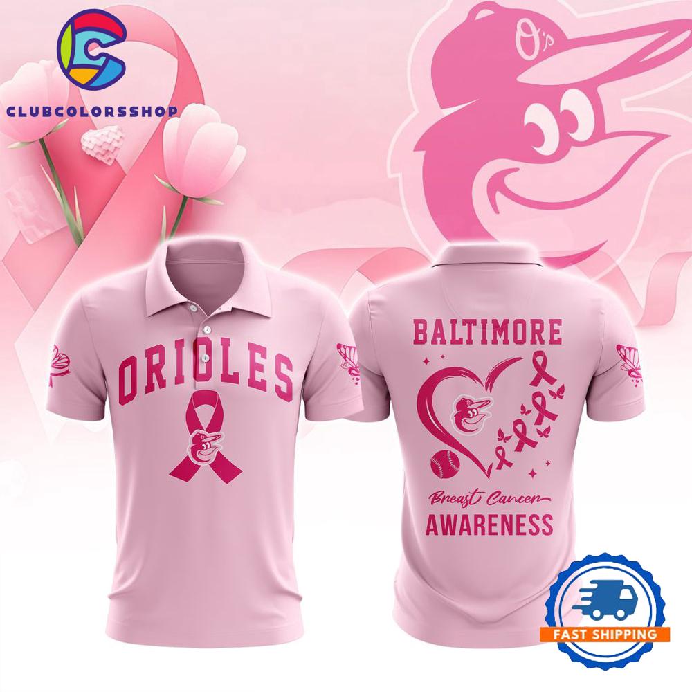 MLB Baltimore Orioles Special Pink Breast Cancer Awareness Polo Shirt