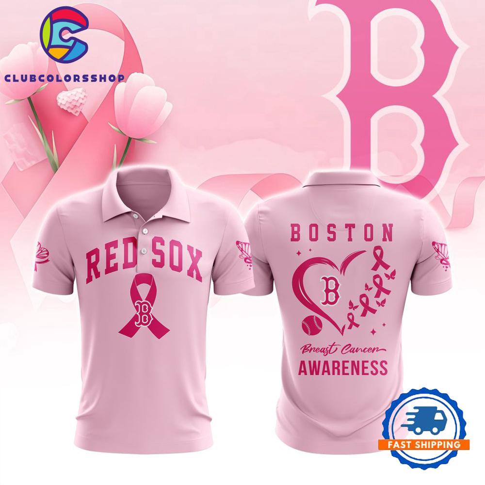 MLB Boston Red Sox Special Pink Breast Cancer Awareness Polo Shirt