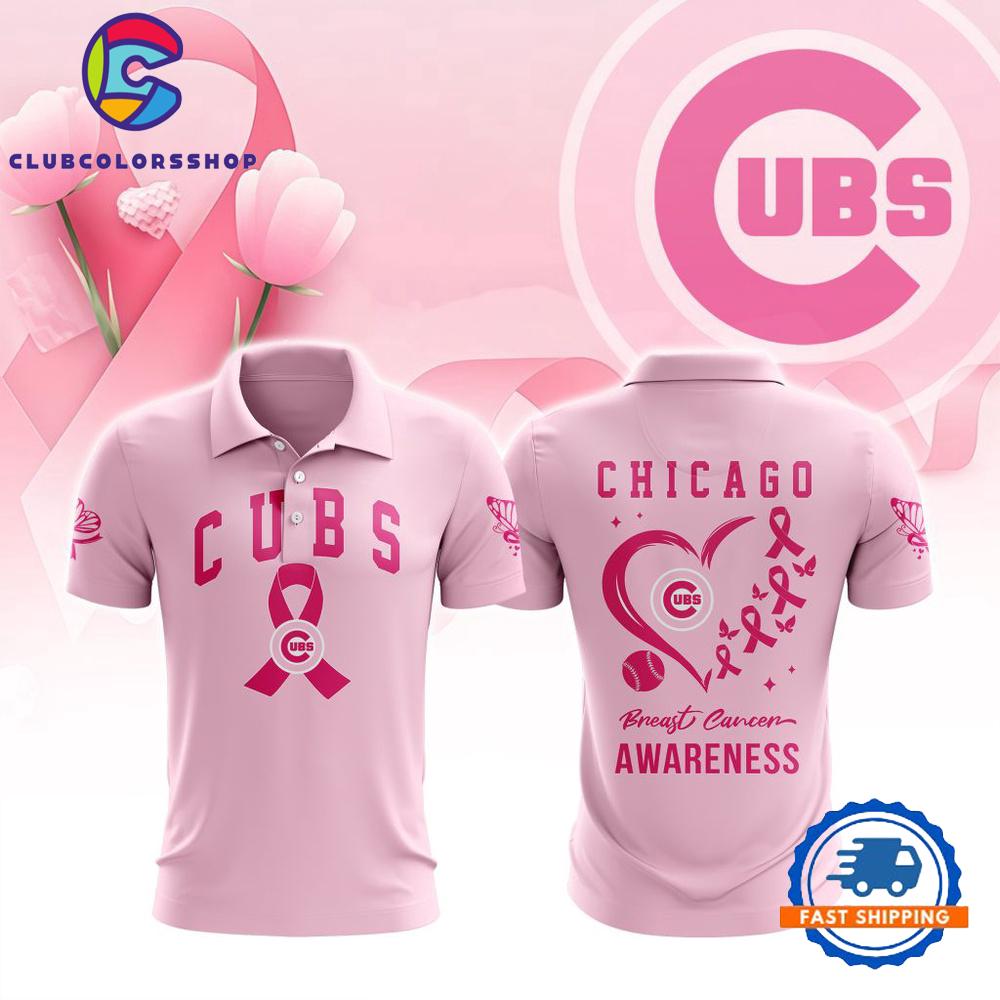MLB Chicago Cubs Special Pink Breast Cancer Awareness Polo Shirt