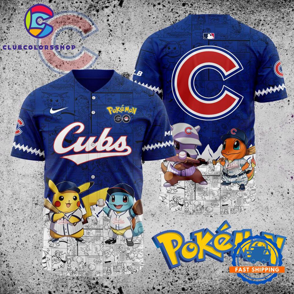 MLB Chicago Cubs x Pokemon Baseball Jersey