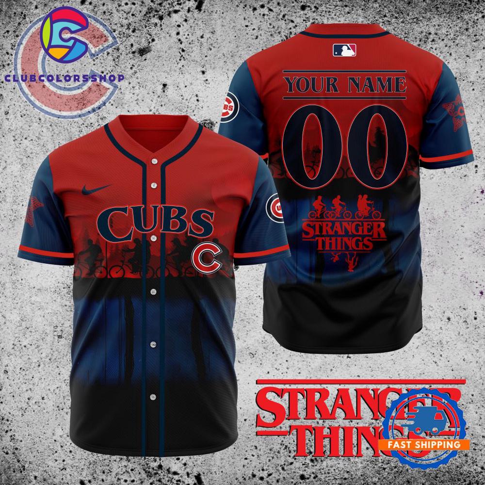 MLB Chicago Cubs x Stranger Things Baseball Jersey