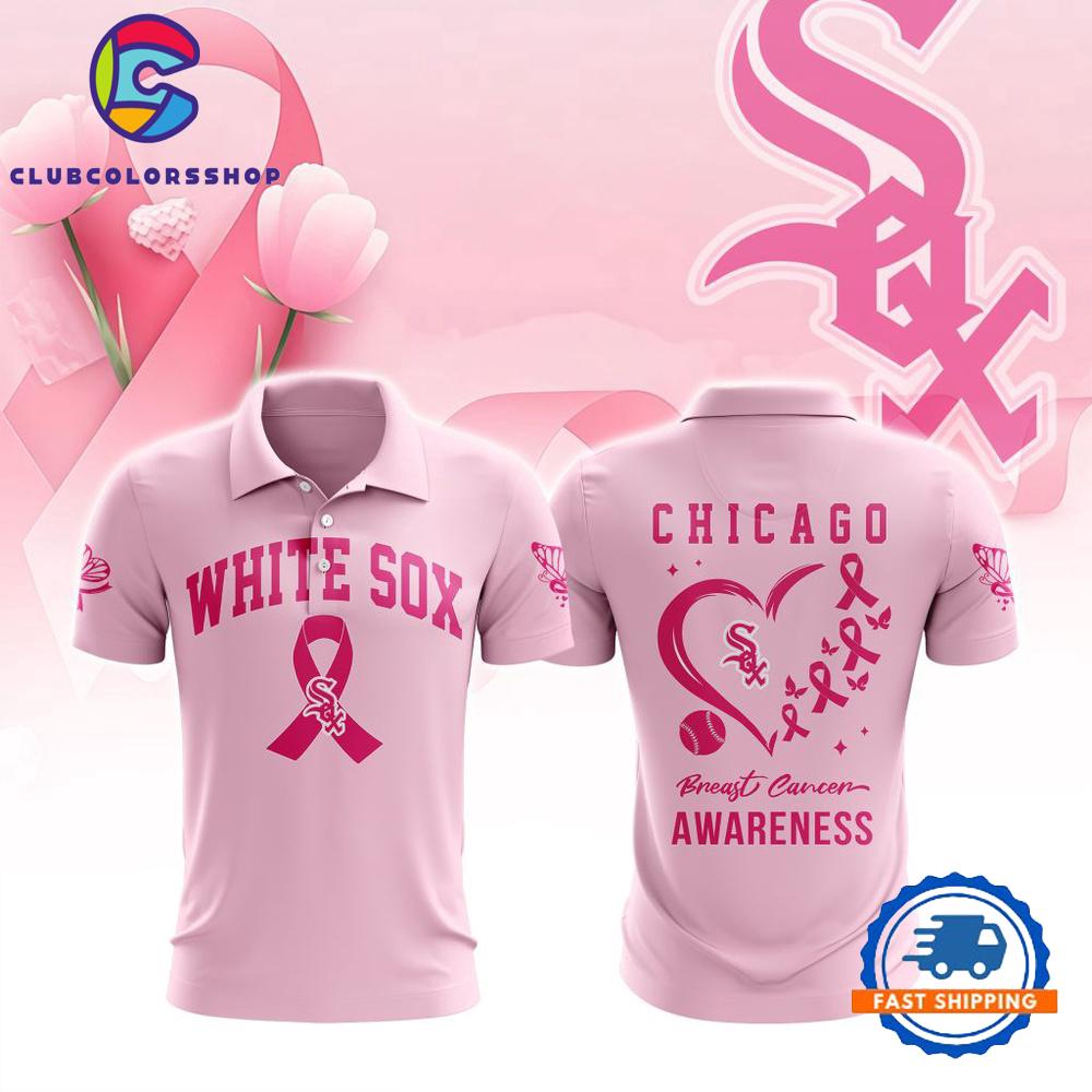 MLB Chicago White Sox Special Pink Breast Cancer Awareness Polo Shirt