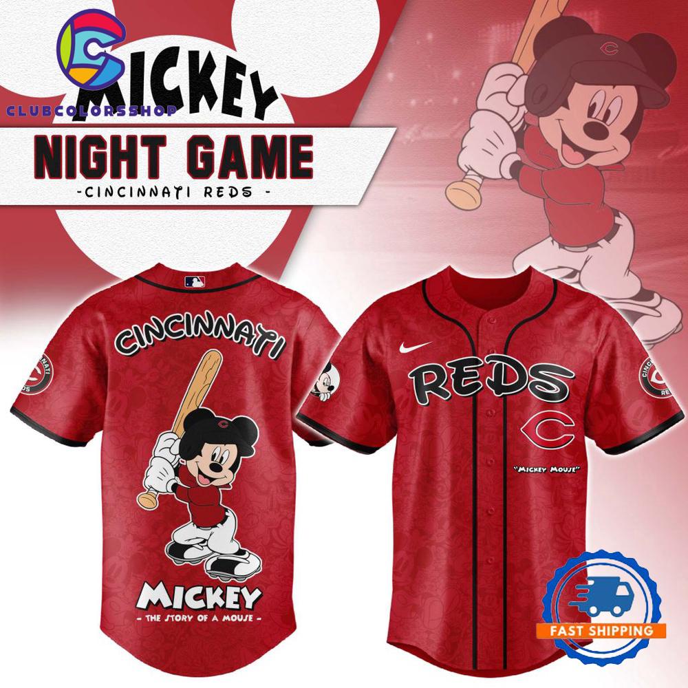 MLB Cincinnati Reds Mickey Mouse Baseball Jersey