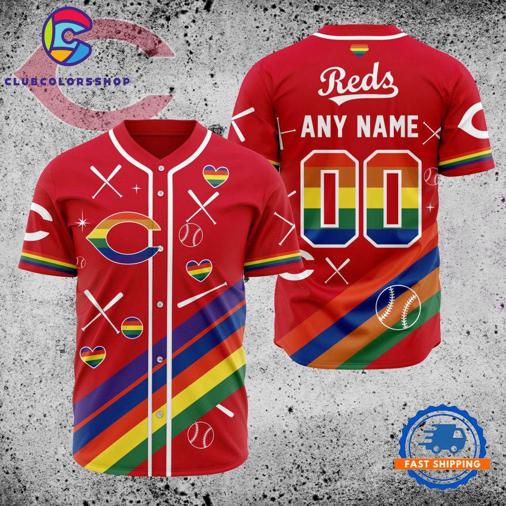 MLB Cincinnati Reds Pride Heritage Baseball Jersey