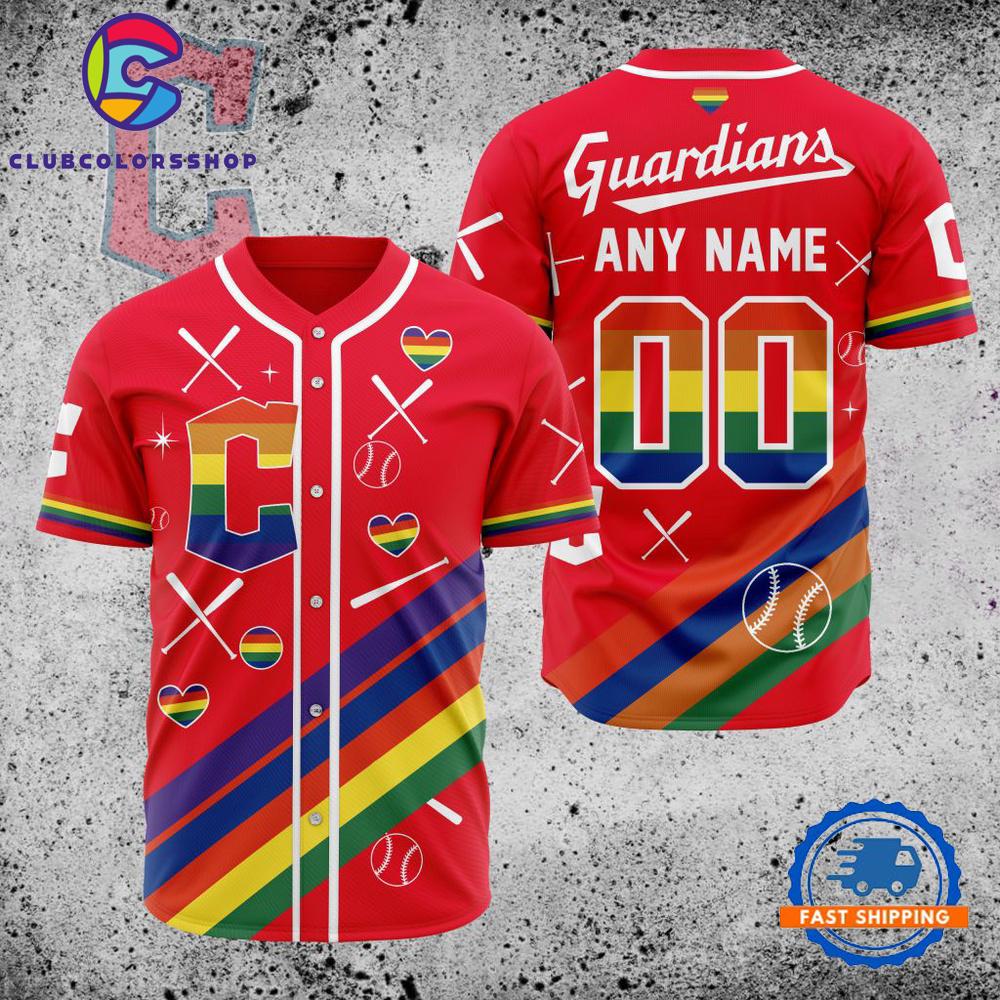 MLB Cleveland Guardians Pride Heritage Baseball Jersey