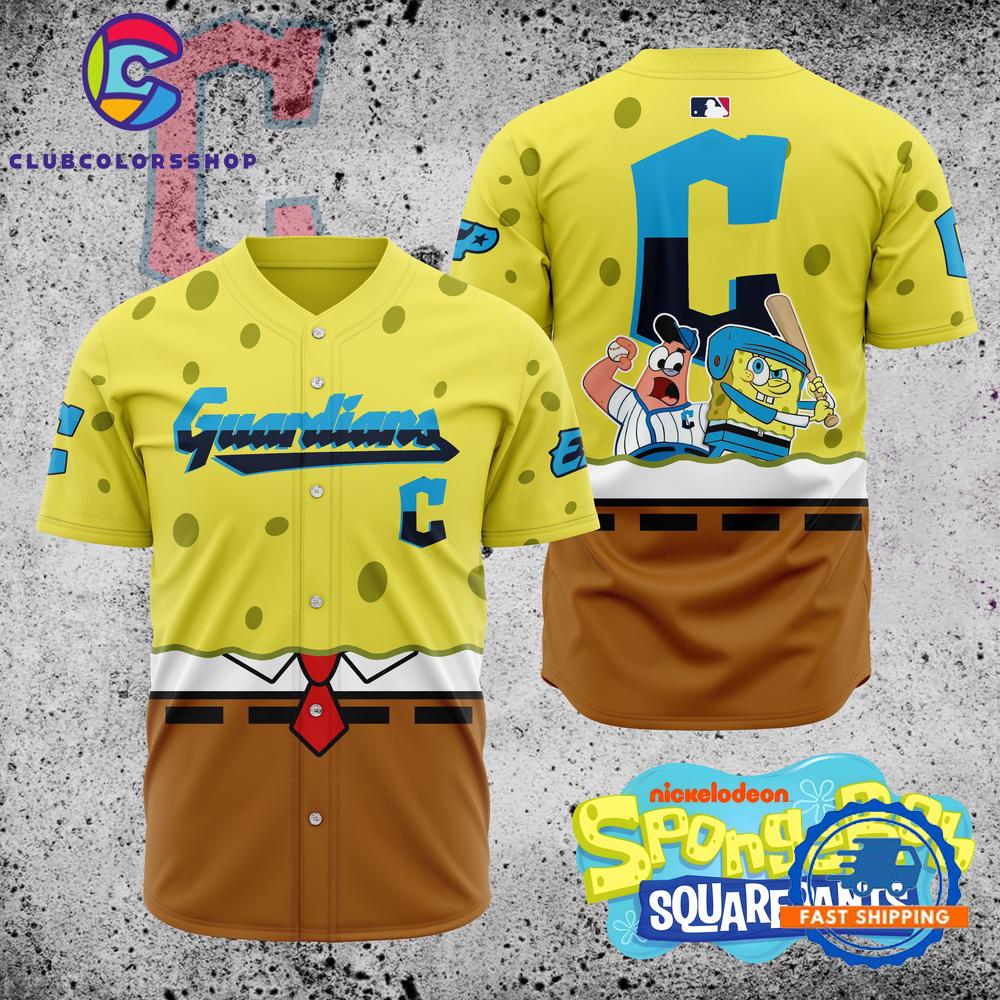 MLB Cleveland Guardians x SpongeBob SquarePants Baseball Jersey