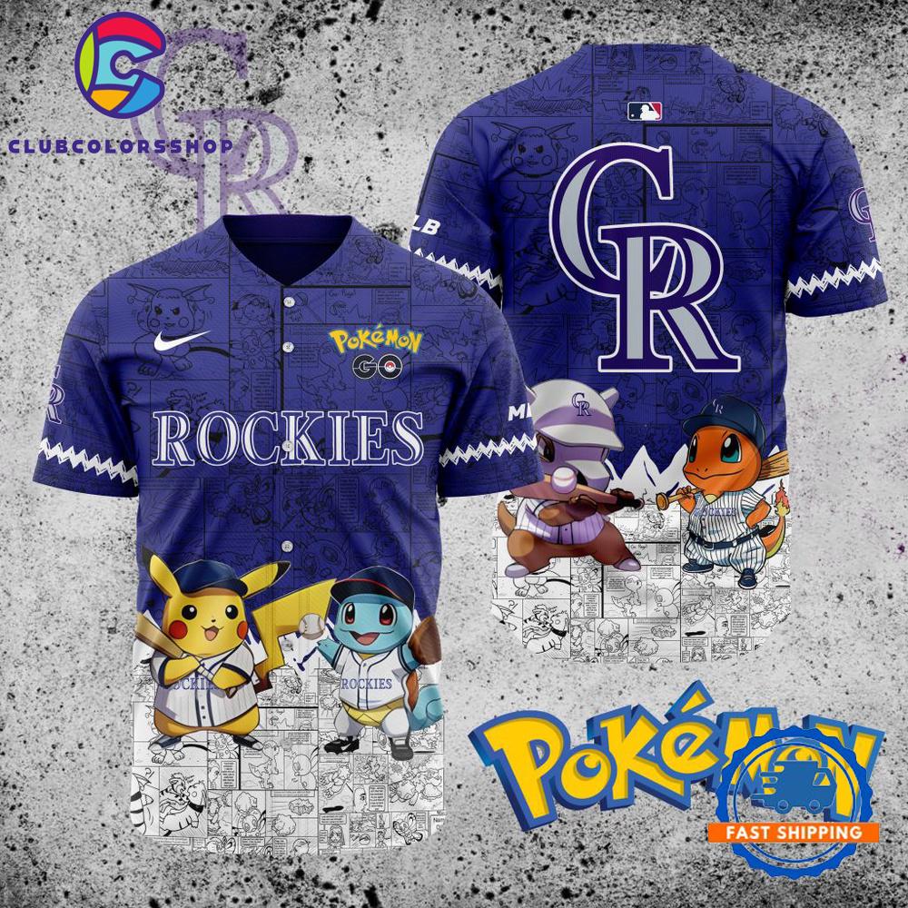 MLB Colorado Rockies x Pokemon Baseball Jersey