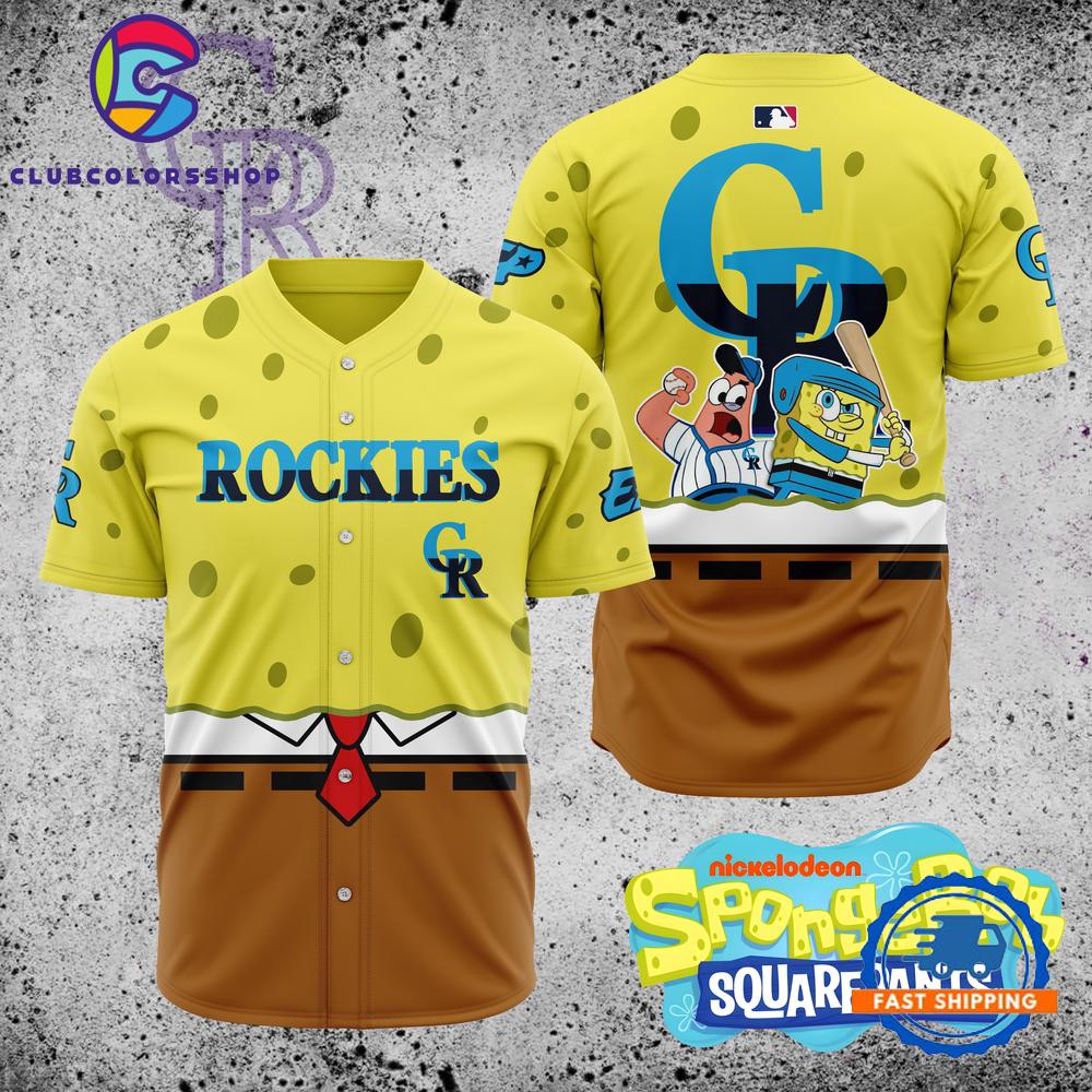 MLB Colorado Rockies x SpongeBob SquarePants Baseball Jersey