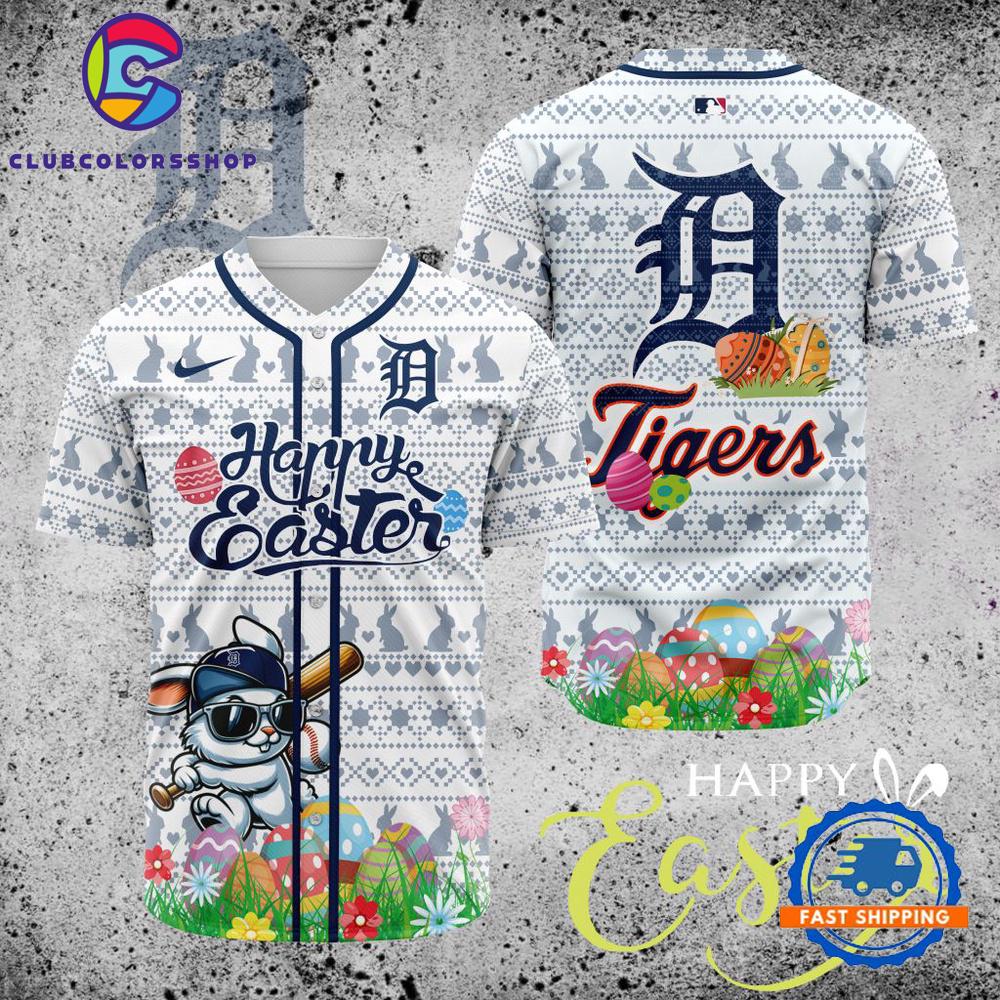 MLB Detroit Tigers Happy Easter Baseball Jersey