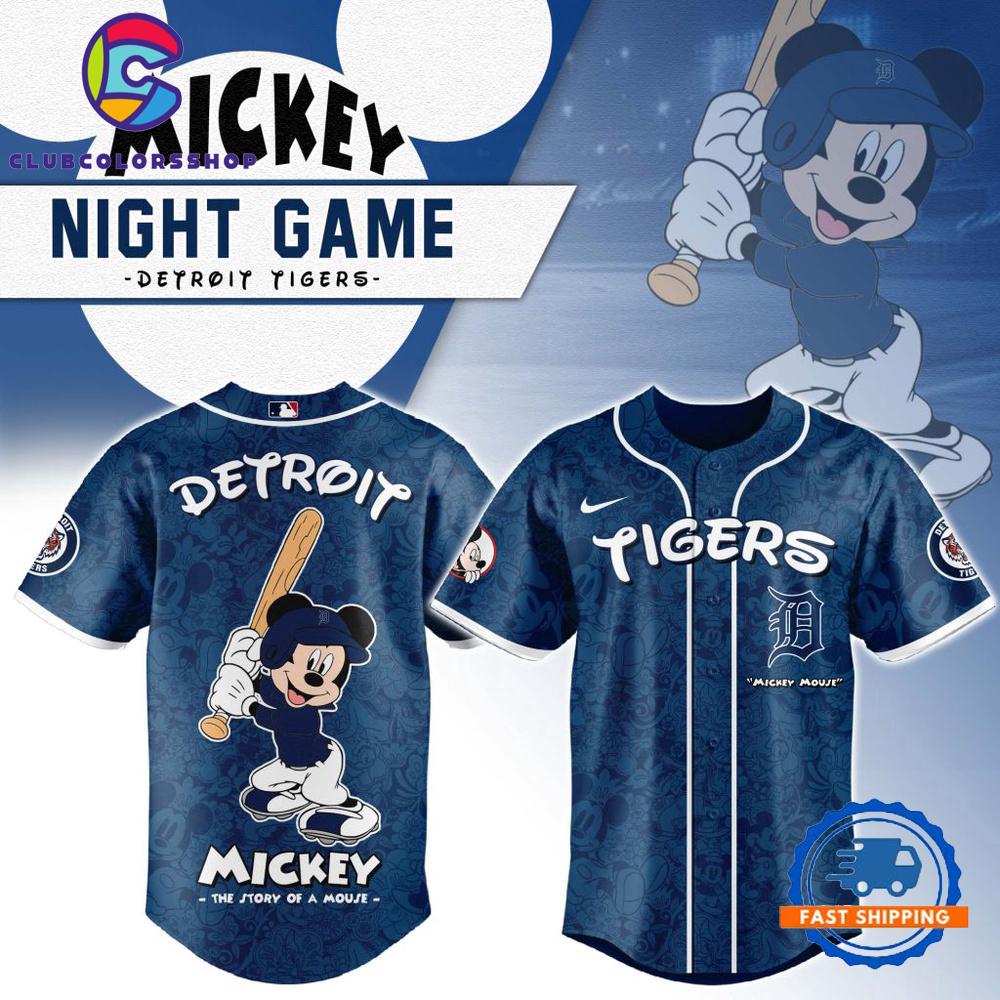 MLB Detroit Tigers Mickey Mouse Baseball Jersey