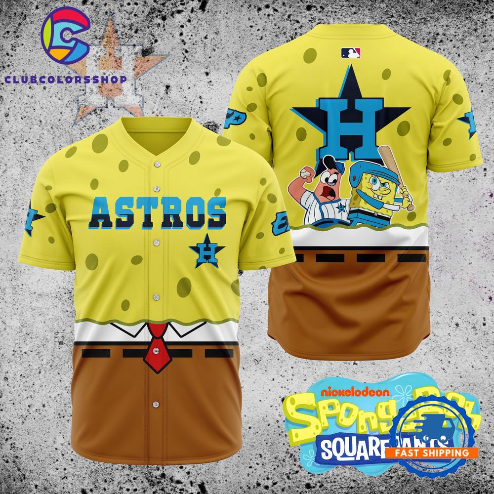 MLB Houston Astros x SpongeBob SquarePants Baseball Jersey