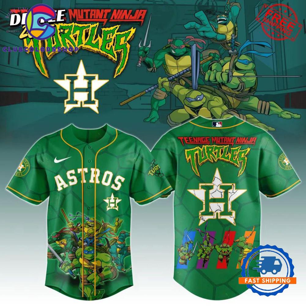 MLB Houston Astros x Teenage Mutant Ninja Turtles Baseball Jersey