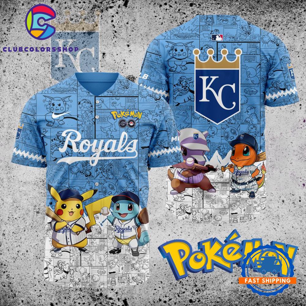 MLB Kansas City Royals x Pokemon Baseball Jersey