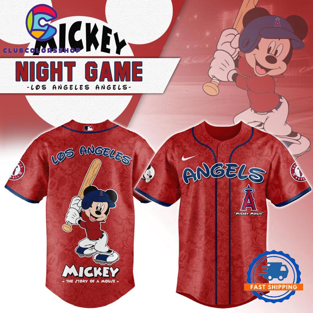 MLB Los Angeles Angels Mickey Mouse Baseball Jersey