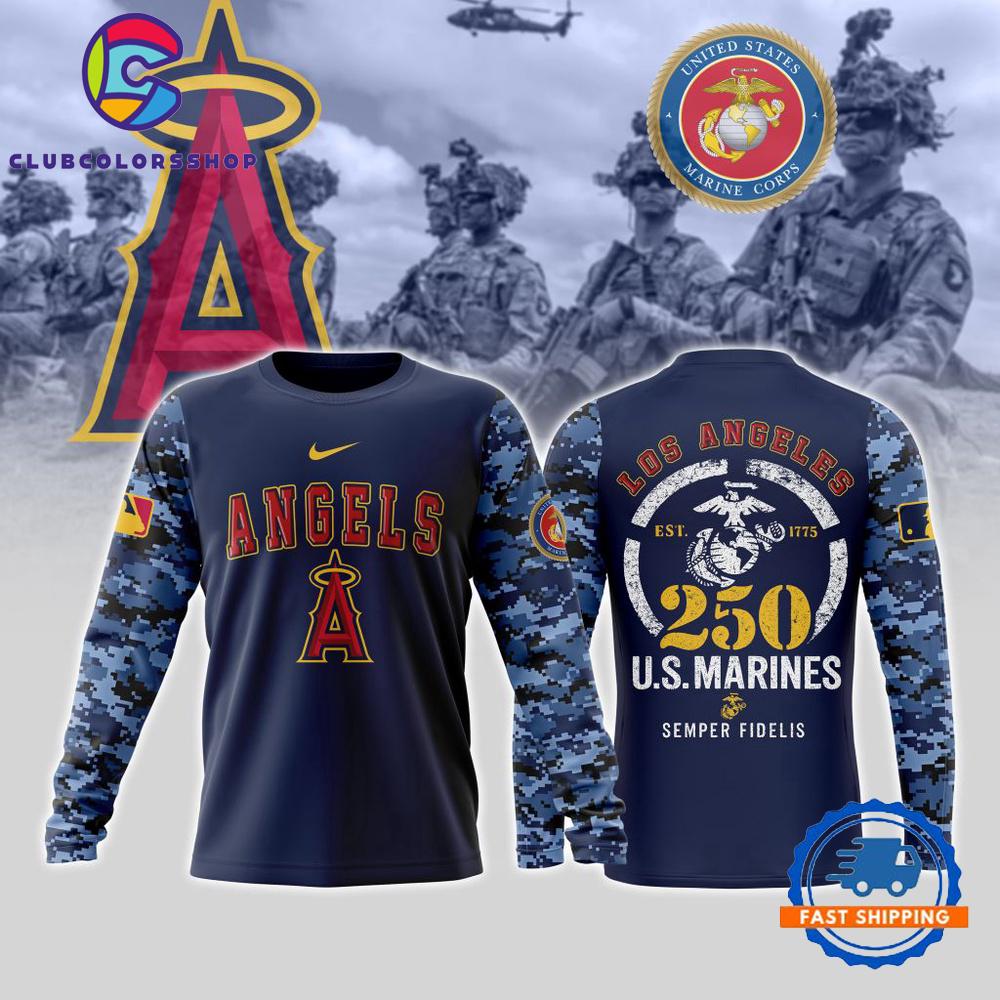 MLB Los Angeles Angels USMC 250th Birthday Design T Shirt, Hoodie, Sweatshirt MLB Los Angeles Angels USMC 250th Birthday Design T Shirt, Hoodie, Sweatshirt
