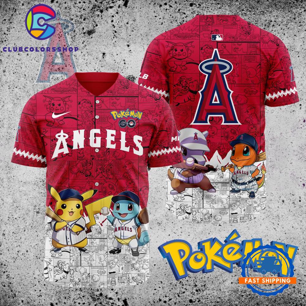 MLB Los Angeles Angels x Pokemon Baseball Jersey