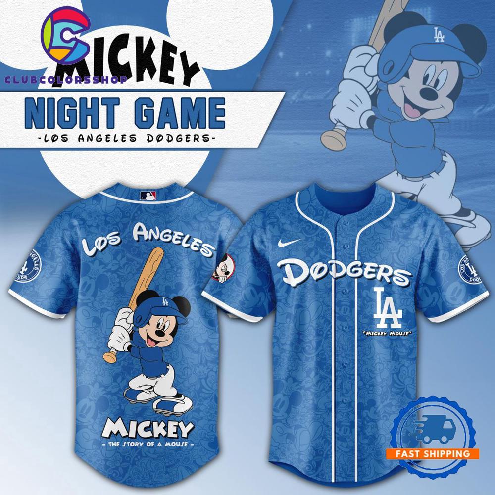 MLB Los Angeles Dodgers Mickey Mouse Baseball Jersey