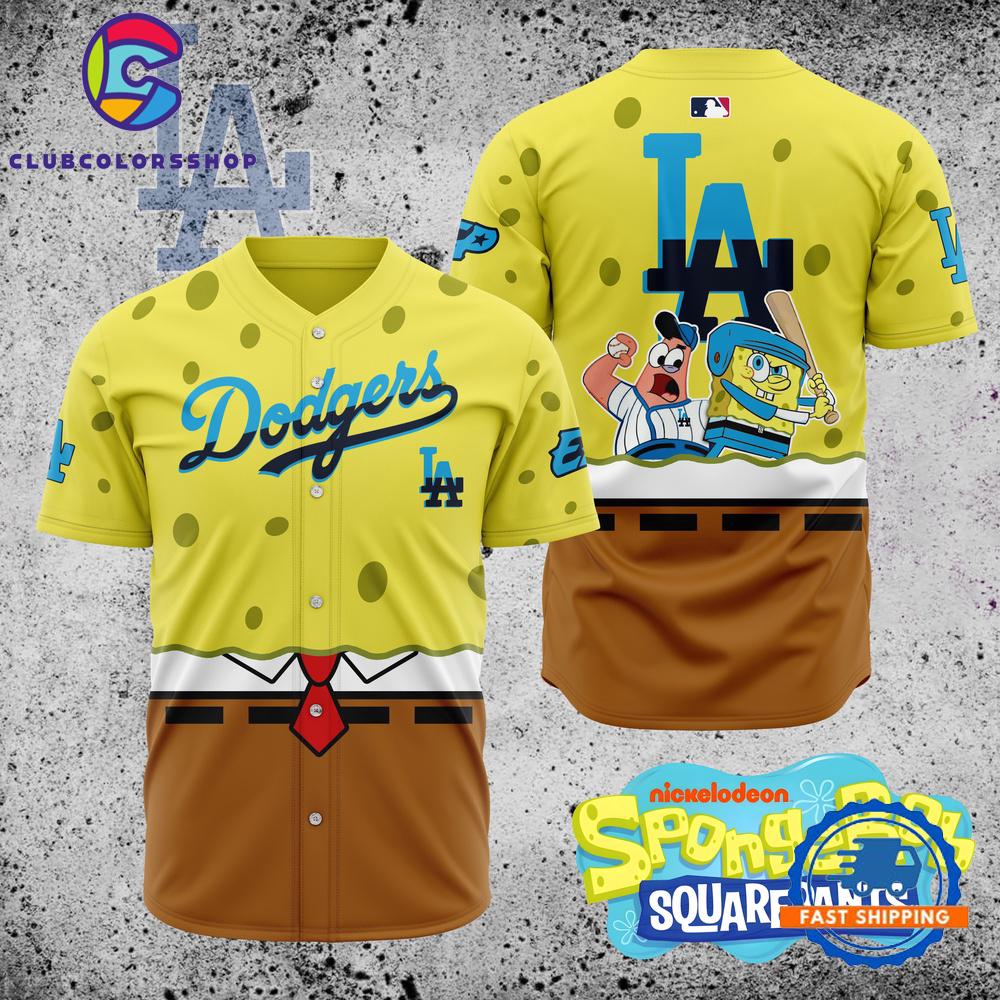 MLB Los Angeles Dodgers x SpongeBob SquarePants Baseball Jersey