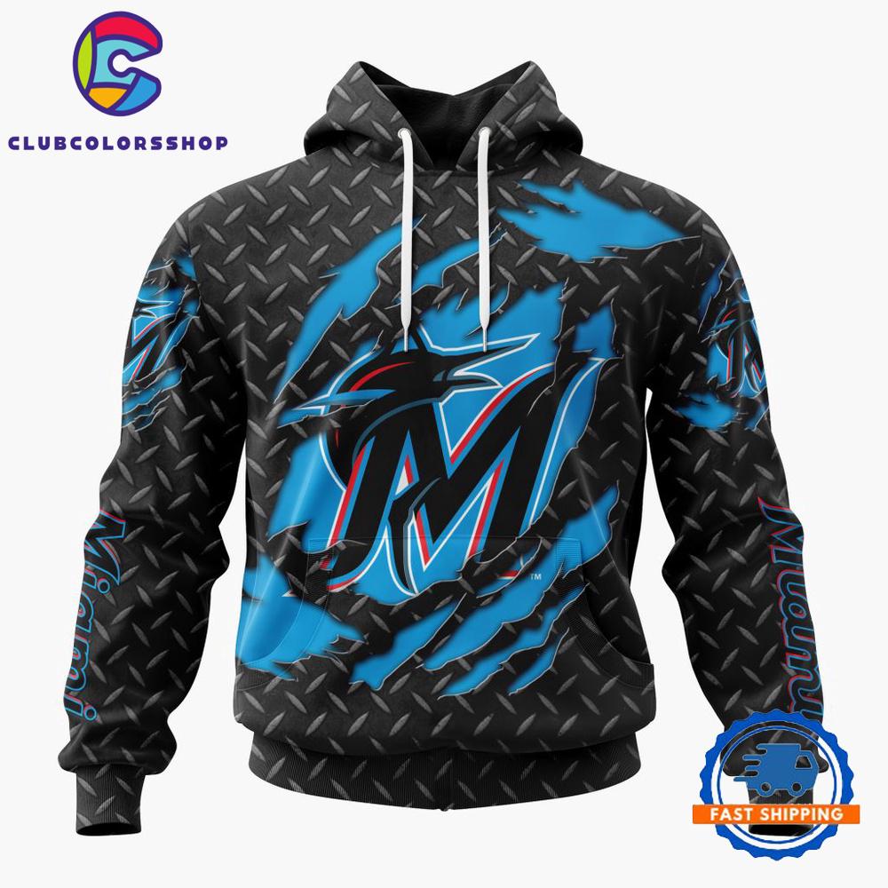 MLB Miami Marlins Special Black Metal Design Hoodie, TShirt, Sweatshirt